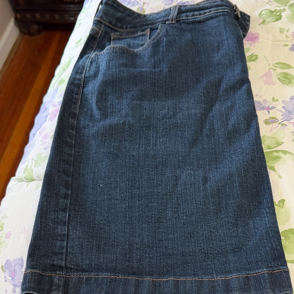 Old Navy Blue Jeans with Orange Stitching